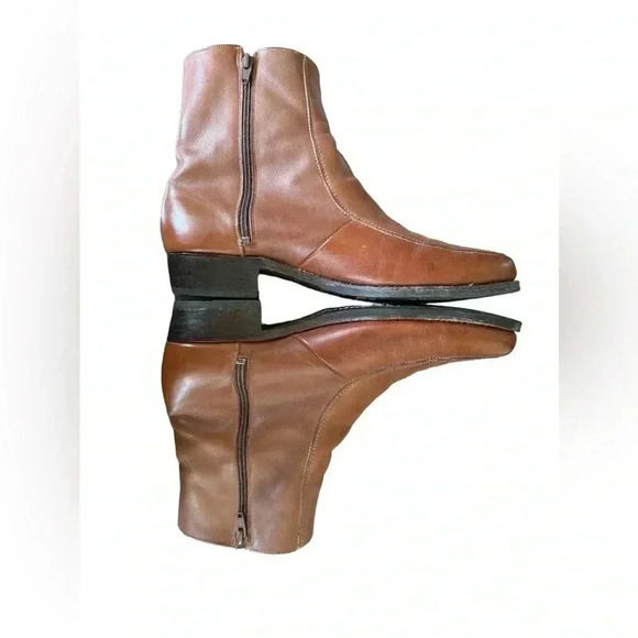 Florsheim Vintage 70s Distressed Browns Men's Chelsea Boots Size 10 1/2 D - Picture 12 of 16